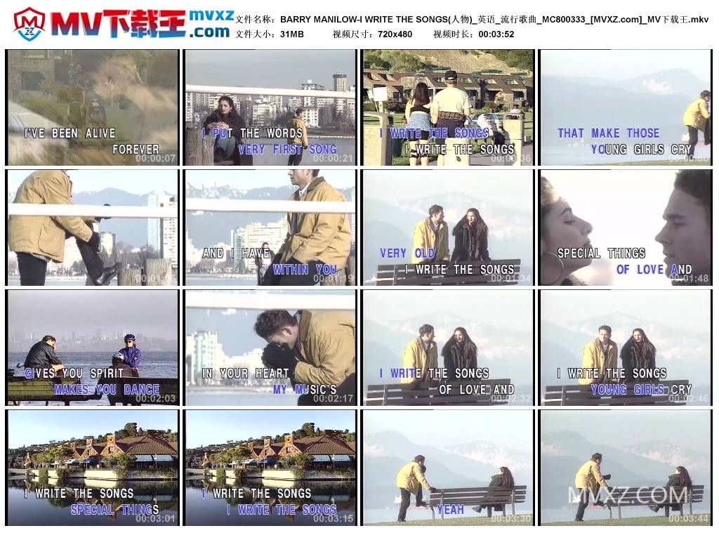 BARRY MANILOW-I WRITE THE SONGS(人物)_英语_流行歌曲_MC800333